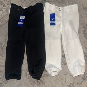 Mizuno Kids Softball Pants - Black & White Duo